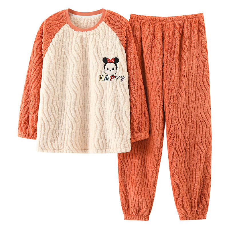 (2개) 새로운 산호 양털 잠옷 여성 6XL 겨울 두꺼운 양복 플러스 크기 지방 MM 플란넬 가정 의류 200 진 5X