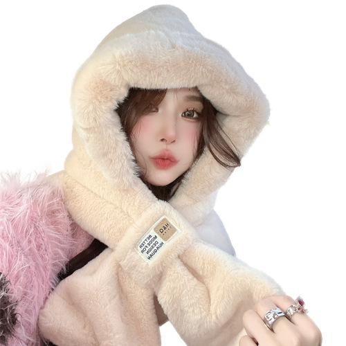 Autumn and winter warm cycling hat and scarf all-in-one internet celebrity windproof thickened warm versatile toe-cap ear protection cycling hat