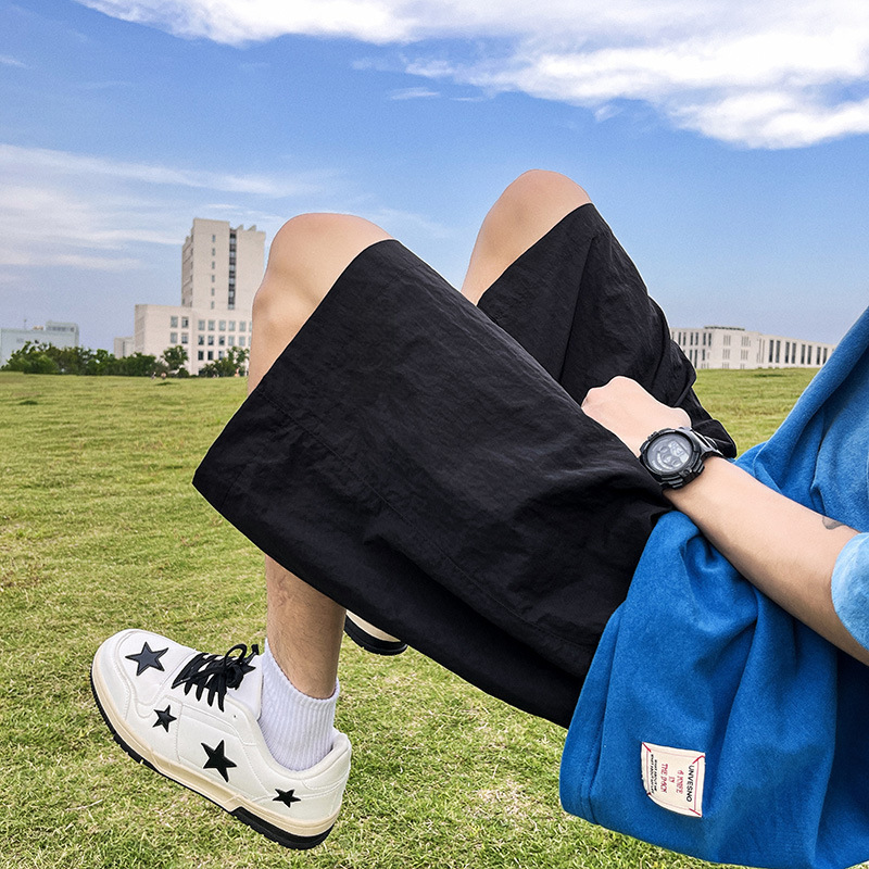 男性、ティーンエイジャー、学生向けのショートパンツ、大きいサイズのスポーツパンツ、5点式学生服、ビーチパンツ、アウトドアフィッシング、カジュアル、ゆったり、多用途|undefined