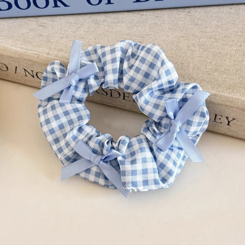 Cuerda para el cabello de intestino grueso azul para niños Cuerda para el cabello de encaje dulce para niñas