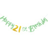 Birthday party Happy Birthday pulls flag, rose golden black gold, 18 40 50 70 birthday banner