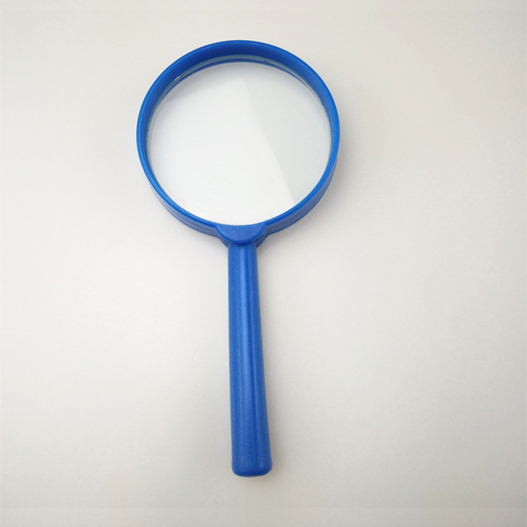 厂家直供 儿童阅读60mm亚克力镜片彩色放大镜手持式塑料放大镜