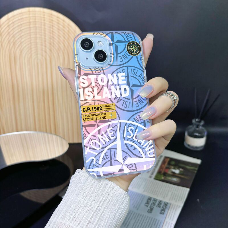 Suitable for Apple 16 Mobile Phone Case iphone15promax13P Foreign Trade 11 Laser 12 Foreign Trade IMD Stone Island 14