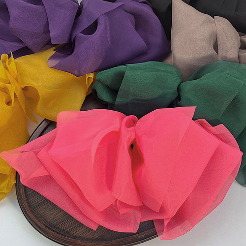 Internet celebrity style oversized chiffon spring clip ponytail clip fairy-like multi-layer versatile bow hair clip women's back-of-head clip