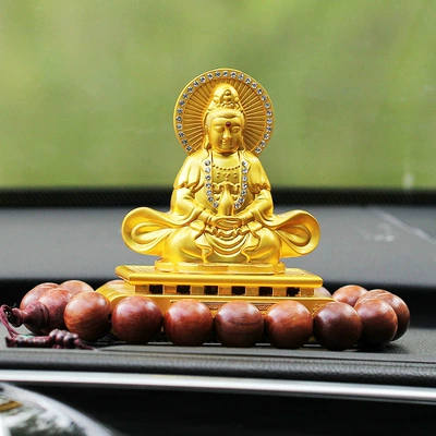 ornaments alloy Guanyin: Perfplant seat - cannot-add-perfume-square-bottom-aquarius-guanyin-large-solid-wood-buddhist-beads