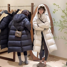 长款羽绒服女2025年新款冬季宽松显瘦加厚白鸭绒小个子设计感爆款