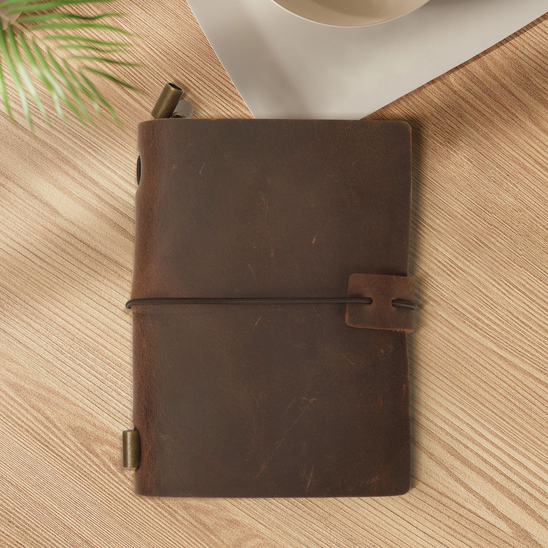 Cuaderno retro nostálgico corto transfronterizo a5 al por mayor primera capa de piel de vaca Crazy Horse bloc de notas de hojas sueltas correa diario