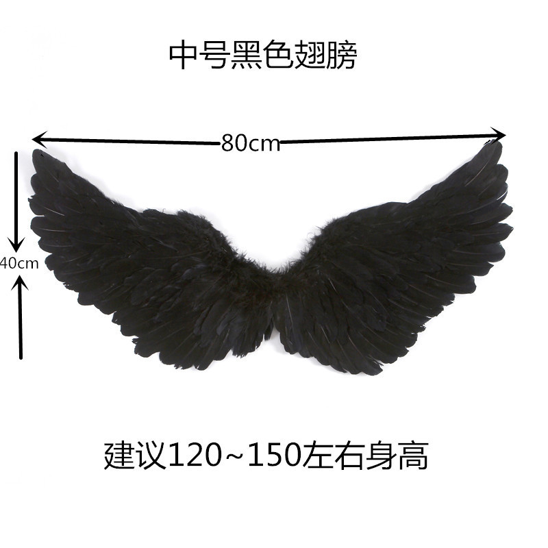 Halloween plumas alas adultos niños fiesta diablo ángel plumas alas props niños ángel alas