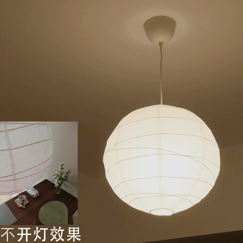 Lámpara de papel de viento silencioso estilo japonés dormitorio Noguchi Yong candelabros y linterna de papel esférica decorada por el viento