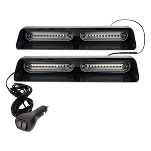 One-to-two 24led instrument panel windshield safety flash truck emergency flash warning light with suction cup