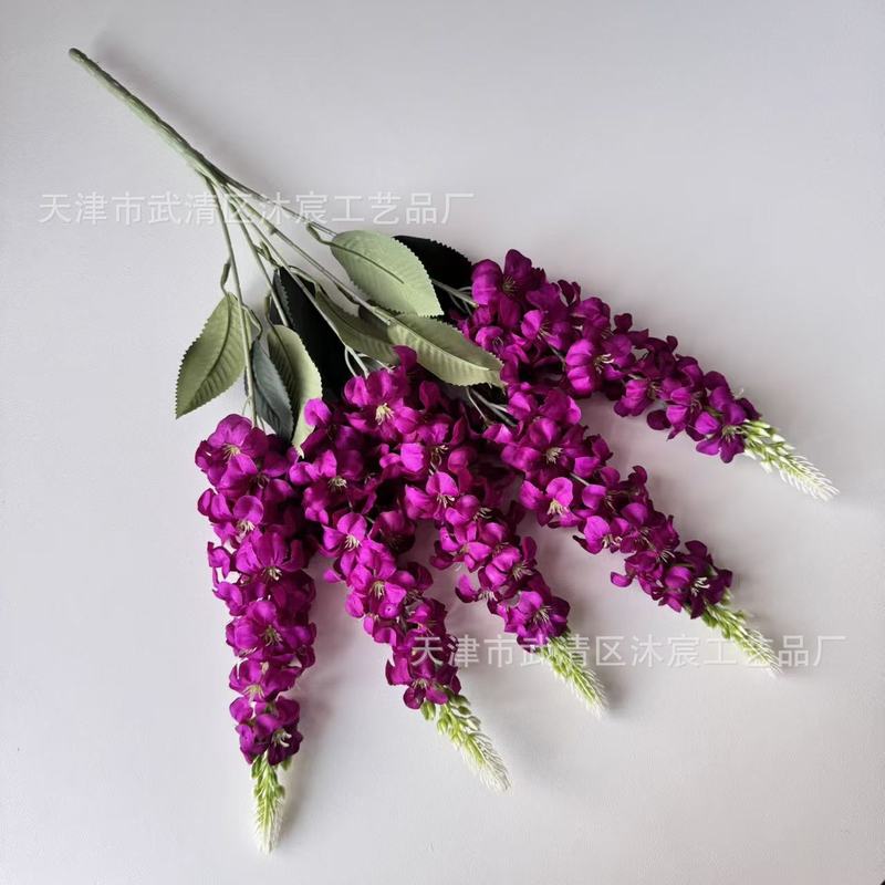 仿真花法式5叉风信子金鱼草飞燕草婚庆装饰道具跨境代发包装贴签|undefined