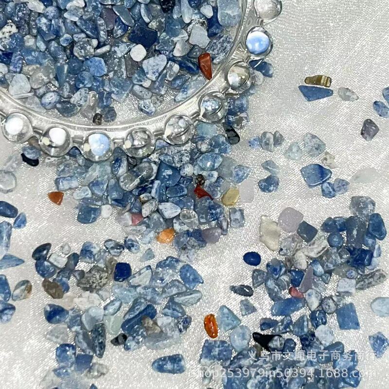 Autumn and Winter Sea salt blue natural gravel Diy art garbage Journal Gumei manicure niche flow hemp fish tank decorative material