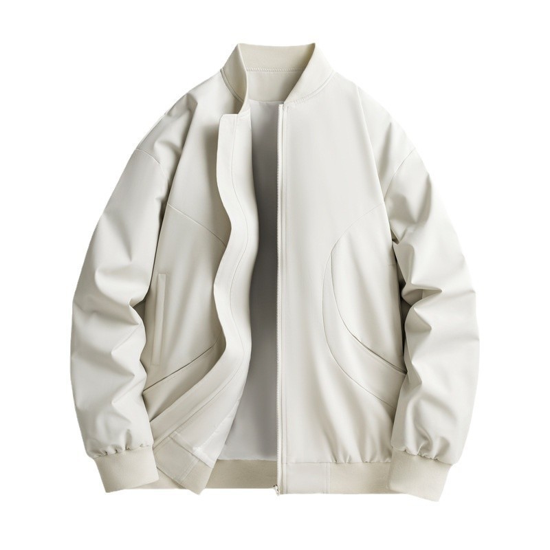 Chaqueta de hombre primavera y otoño casual chaqueta de béisbol estilo americano de moda de estilo general chaqueta de color sólido hombre grande ropa de hombre
