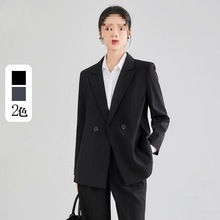 休闲黑色西装外套女士春秋职业正装感面试西服套装气质工作服