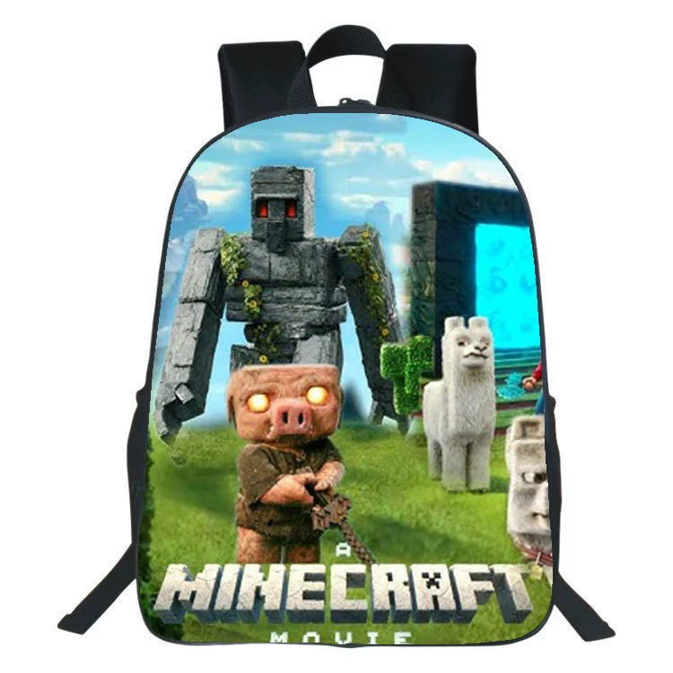 Кросс-Бордер рюкзак с принтом Minecraft Movie, школьный рюкзак для студентов