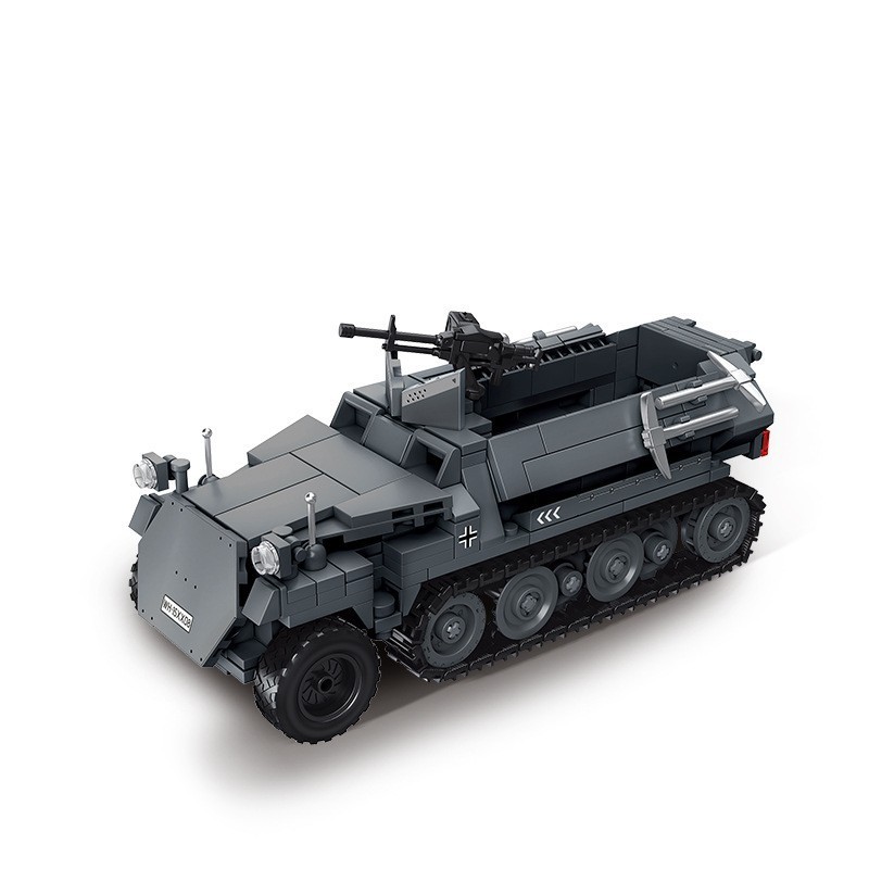 Leyi 軍事第二次世界大戦戦車ビルディングブロック陸上ストゥーカハーフトラック装甲車両子供の教育組み立ておもちゃ男性|undefined