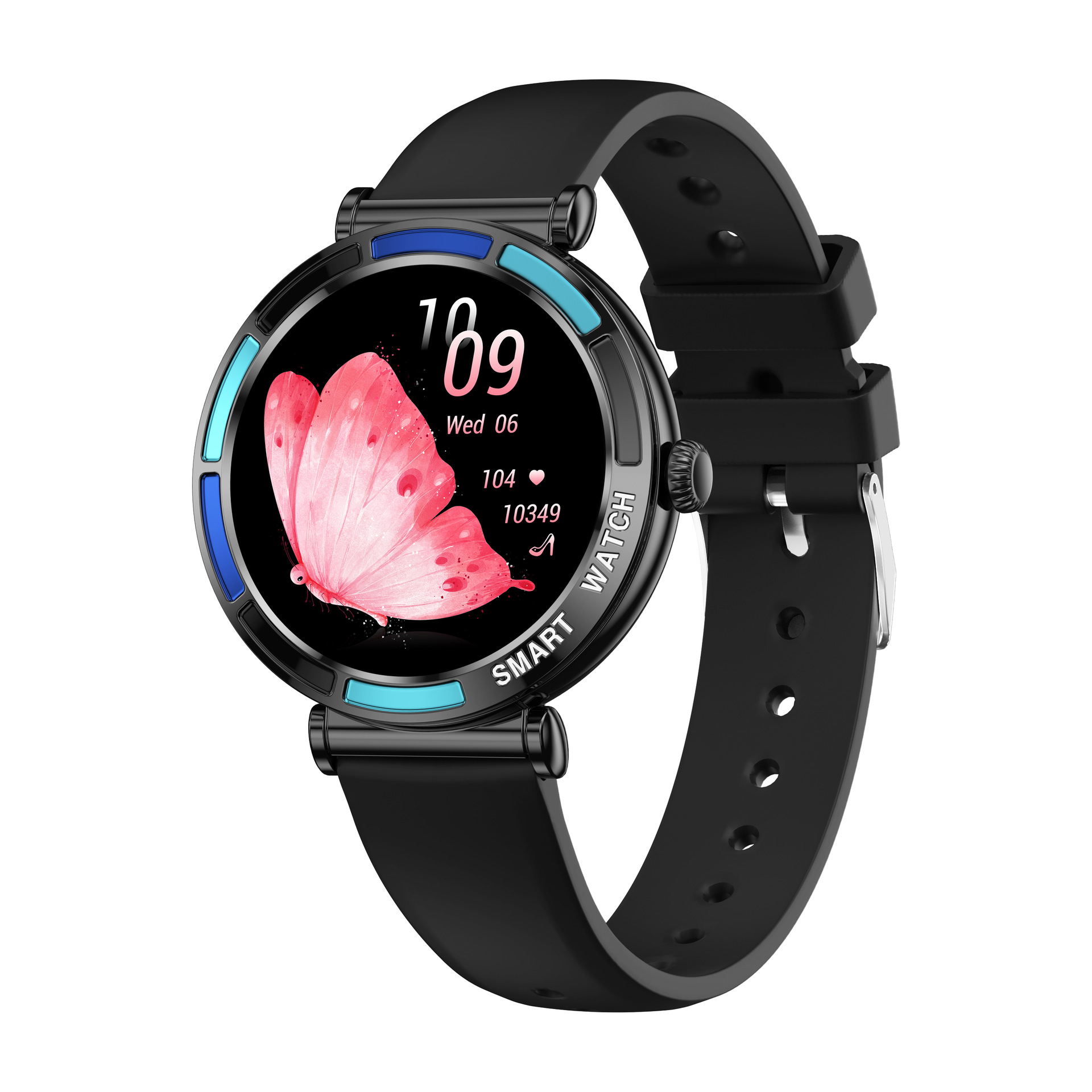 Grenzüberschreitende Smartwatch T9, rund, mit Bluetooth-Anruffunktion, Herzfrequenz- und Blutdruckmessung, Nachrichtenfunktion_voghion.com