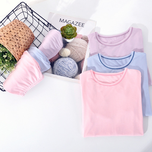 Children's Autumn Clothes and Autumn Pants Sets Parent-child Style Adults Can Wear Summer Thin Breathable Air-Conditioning Clothing Home Clothing Pajamas