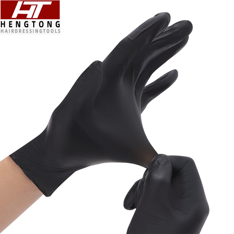 50/Pack Disposable Nitrile Gloves, Thickened, Food-Grade, Waterproof, Oil-Resistant, Acid and Alkali Resistant, Nitrile Gloves, Labor Protection Gloves