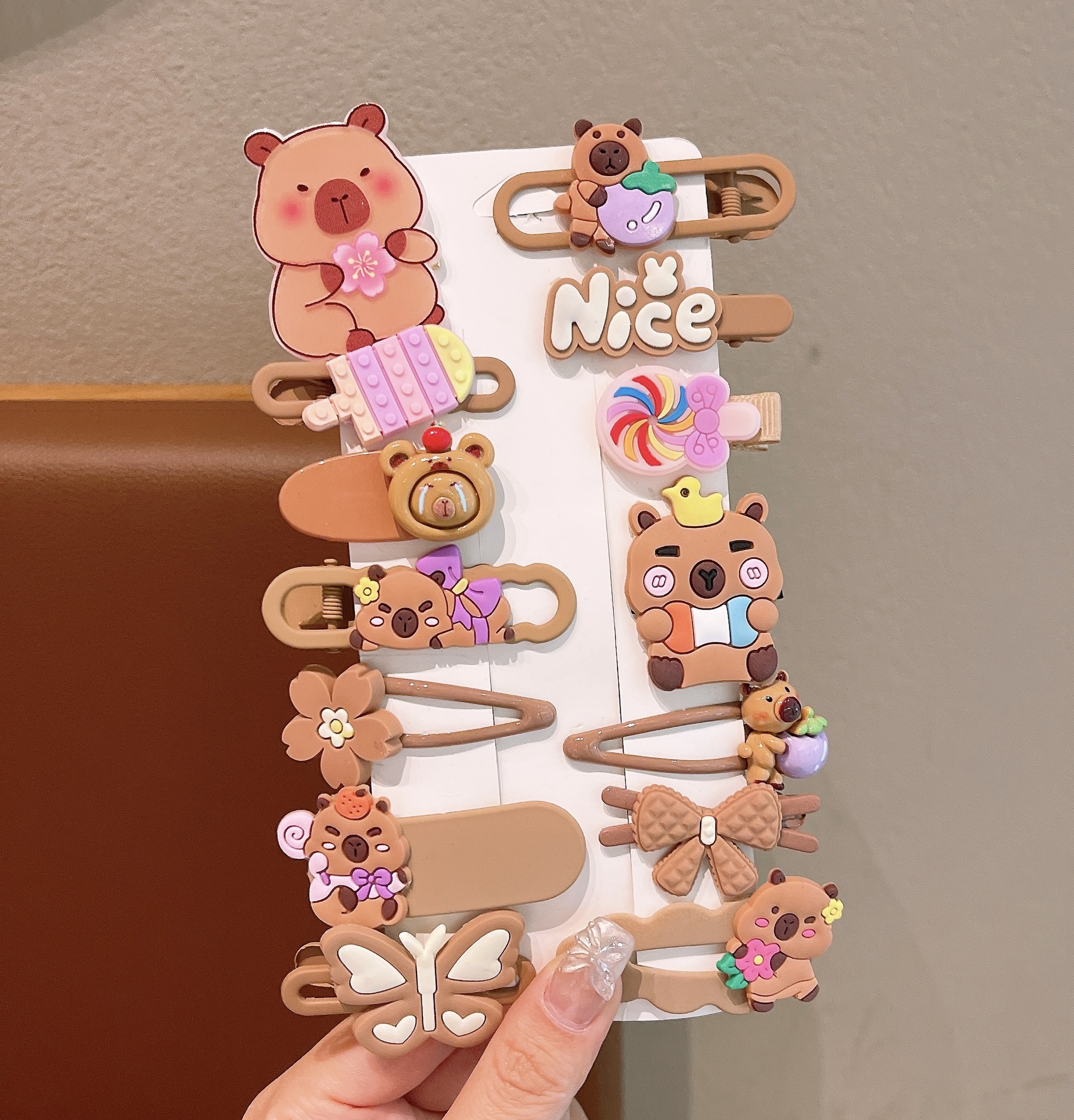 Red de Internet para niños horquilla tocado 2025 nueva niña horquilla niña linda bebé flequillo clip de cabello roto