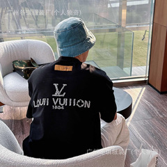 Lujia 高バージョンパール半袖 25 新しい夏前後ビーズ Ljia 正しいバージョンワンピースドロップシッピングトレンディなブランド Tシャツ