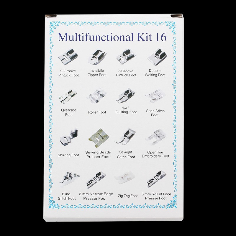 Máquina DE COSER doméstica prensatelas multifuncional accesorios de costura 32 tipos 42 tipos 52 unidades 62 unidades prensatelas traje de costura