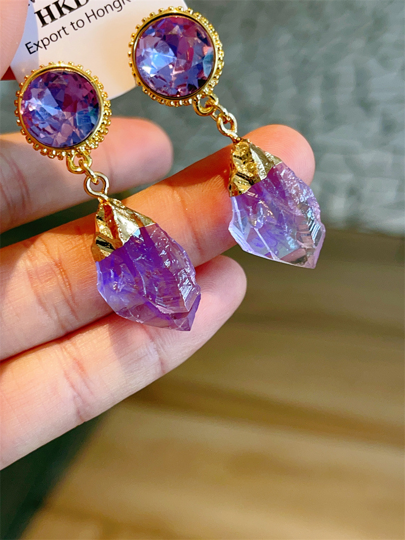 Wholesale Jewelry Elegant Retro Geometric Artificial Crystal Drop Earrings display picture 2