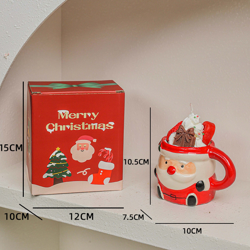 かわいいサンタクロースセラミックカップアロマキャンドル創造ブーツ熱売クリスマスキャンドル卸売り国境を越えた|undefined