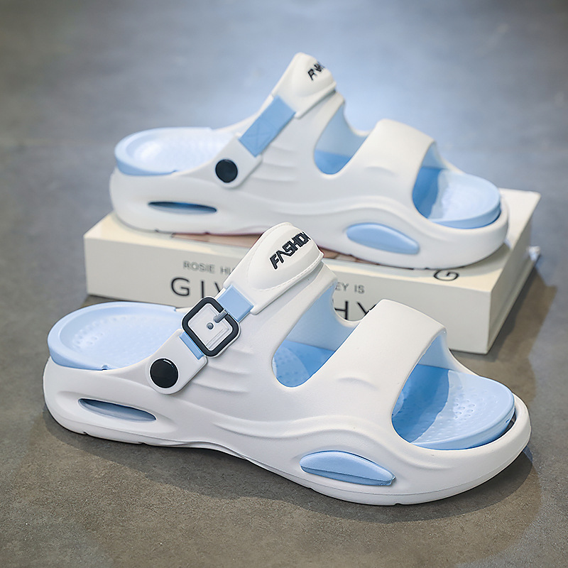 Sandalias de verano para hombres 2025 nuevos zapatos de playa de suela suave antideslizantes deportes al aire libre junto al mar ocio zapatillas de vadeo