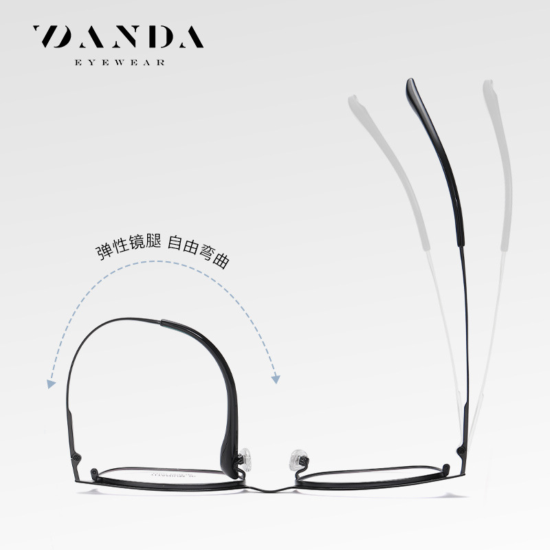 Nuevas gafas de titanio puro con galvanoplastia ip F51113 Las gafas de hombre con montura cuadrada de negocios de moda se pueden equipar con gafas planas de miopía