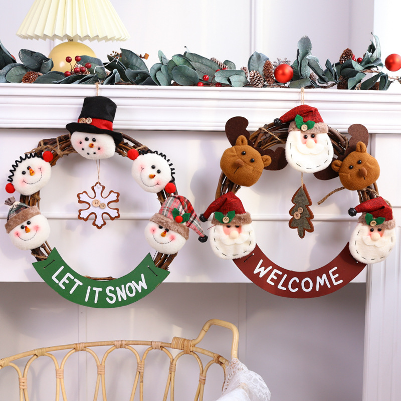 Nuevo estilo transfronterizo Decoración navideña Escena navideña Decoración de árboles Decoración de ancianos Diy Adornos de alces hechos a mano
