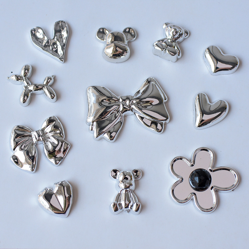 5g Weight Resin Accessories Jewelry Making Type Jewelry Accessories Classification 1 Piece Quantity Arylic Material Bear, Heart Shape Pattern Plating Design Cartoon Style Style Bear Heart Shape Shoe Accessories Arylic 无