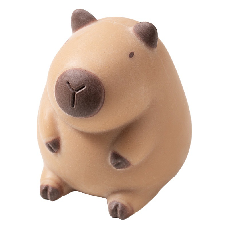 リトルレッドブックと同じスタイルのカピバラ絞りおもちゃ、小麦粉動物のゆっくり戻る圧力解放ボール、子供用絞りおもちゃ