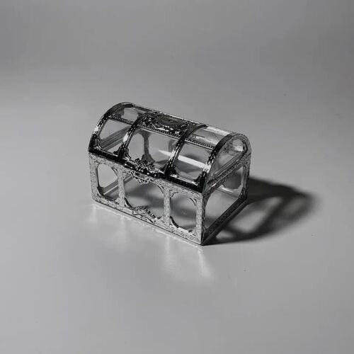Bored and hide your own treasure! Vintage high-quality transparent treasure chest jewelry box.