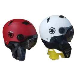 电动车电动摩托车头盔 围脖毛领可拆卸春秋冬季头盔 保暖遮寒头盔