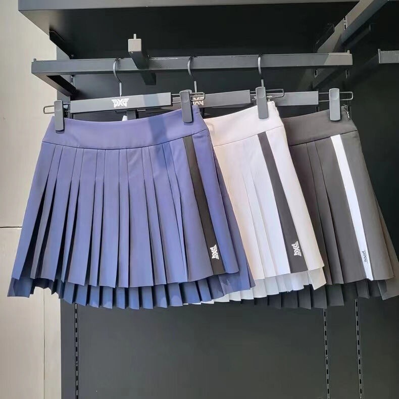 Summer New Style Golf Pleated Skirt for Women, Breathable Outdoor Casual Versatile Golf Zipper Skirt, Anti-Exposure Short Skirt