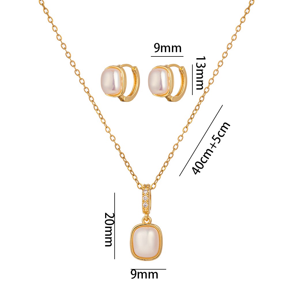 Perlenketten Und Ohrring-set Für Damen Im Luxuriösen Stil_voghion.com