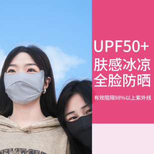 Mask Anti-ultraviolet Women's Summer Black Sunshade Full Face Mask Ice Silk Thin Breathable Eye Corner Protection