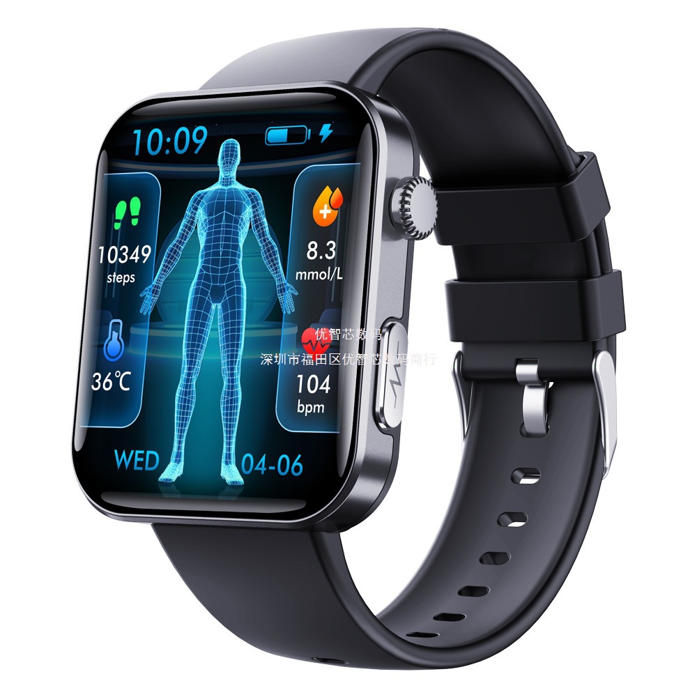 Cross-border F300 reloj inteligente ECG SOS alarma de caída pulsera de monitoreo de presión de ácido úrico lipídico y glucosa