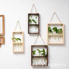 创意壁挂架水培植物试管挂墙花瓶架墙面悬挂玻璃容器装饰花架
