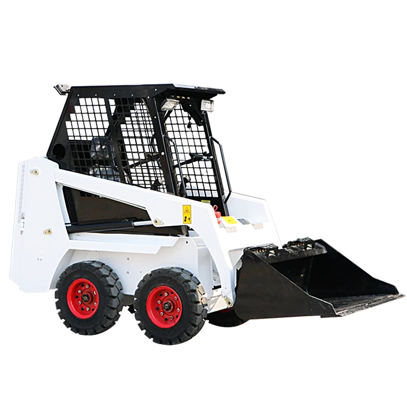 Cargador deslizante diesel multifuncional ingeniería de construcción cargador de pala carga transporte neumático deslizante pequeña carretilla elevadora