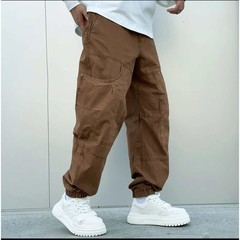 【高品质】美式潮流时尚大口袋设计感宽松舒适束脚百搭男士休闲裤
