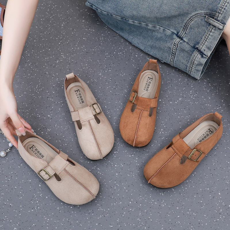 Retro all-inclusive Birkenstock-style women's shoes, new autumn collection, lightweight and comfortable slip-on casual loafers, versatile for women
