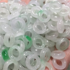 Large hole abacus bead small jade ring DIY accessories wholesale jade wire material Bashan jade small circles