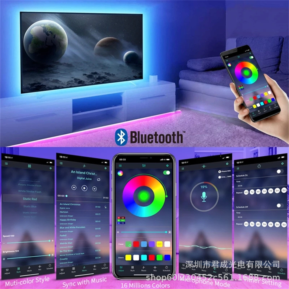 LED light strip, set, waterproof mobile phone, lights, 5v, bluetooth