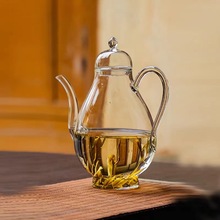 新中式仿宋茶壶典雅复古美人壶清欢泡茶壶套装酒壶绿茶壶耐热玻璃
