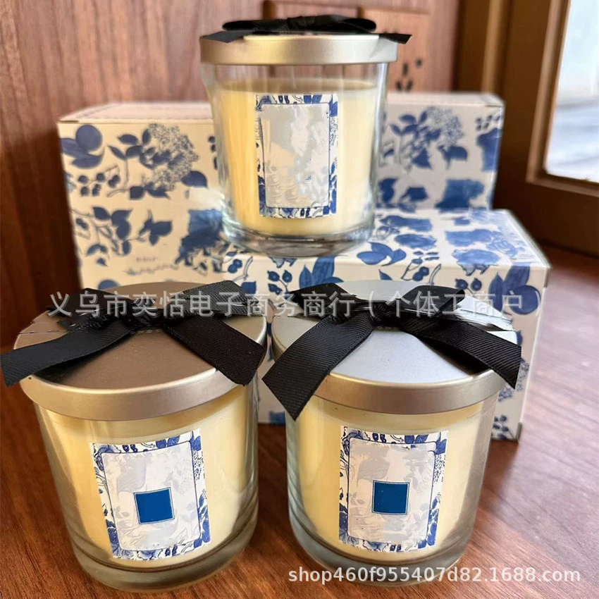 Zu * сине-белый фарфор ароматизированные свечи для девочек в спальне в спальне