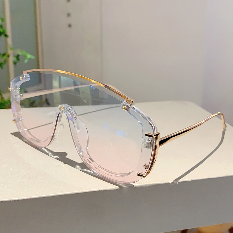 70g Weight Full Frame Glasses Structure Sunglasses Classification PC, UV400 Protection Lens Material Special-Shaped Mirror Glasses Style Travel, Party Occasion Solid Color Pattern Unisex Gender Simple Style, Streetwear Style Pink, Gold Color Simple Style Streetwear Solid Color PC UV400 Protection Special-Shaped Mirror Full Frame Women's Sunglasses 10