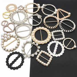 服饰配件衣角打结扣腰带扣合金扣方形圆形扣丝巾扣衣服环扣围巾扣