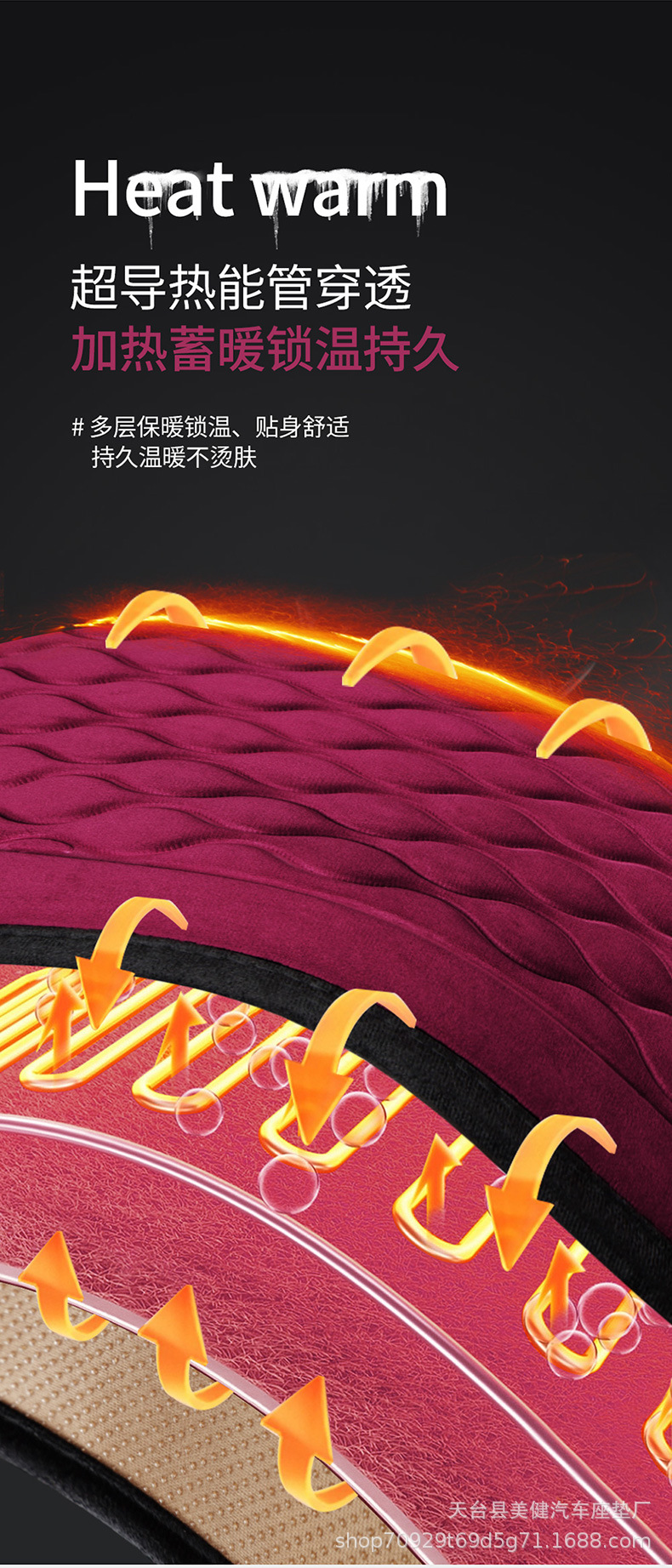 New car heated seat cushion, winter plush seat cushion, 12V/24V universal car electric heated seat cushion, wholesale price